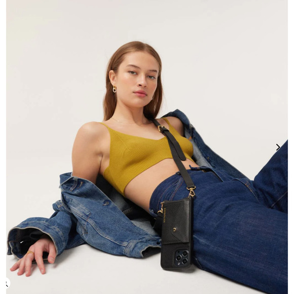 BANDOLIER Adjustable Crossbody Pewter WIDE Strap NEW! Black Pebbled Leather - Picture 8 of 8